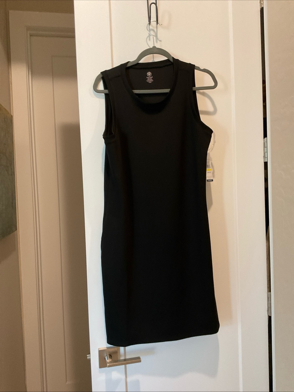 Gaiam Women Mindful Black Sleeveless Tab Shoe Casual Dress. NWT  Large